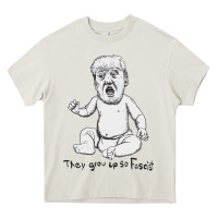Cream baby trump Heavy Core Tee - artisFamous