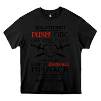 Black tabletop rpg d20 orc massage critical failure Heavy Core Tee - artisFamous
