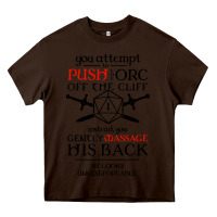 Chocolate Brown tabletop rpg d20 orc massage critical failure Heavy Core Tee - artisFamous