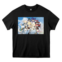 Black Genshin Impact Heavy Core Tee - artisFamous