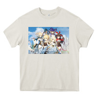 Cream Genshin Impact Heavy Core Tee - artisFamous