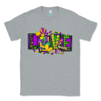 Heather Grey mardi gras love Classic Tee - FaDigitalArtStudio
