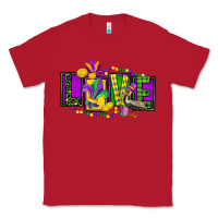 Red mardi gras love Classic Tee - FaDigitalArtStudio
