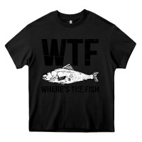 Black wtf where's the fish Heavy Core Tee - artisFamous