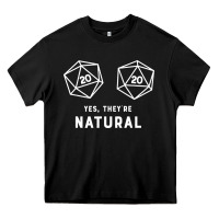 Yes They're Natural 20 Dice Funny Rpg Gamer Heavy Core Tee | Teevron