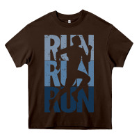 Chocolate Brown Run Running | for Runners Heavy Core Tee - artisFamous