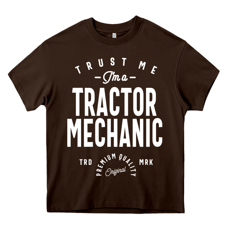 Tractor Mechanic Gift Funny Job Title Profession Birthday Idea Heavy Core Tee by artisFamous | Teevron