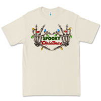 Bone spooky christmas skeleton hands Premium Tee - FaDigitalArtStudio