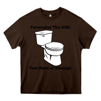 Chocolate Brown toilet Heavy Core Tee - artisFamous