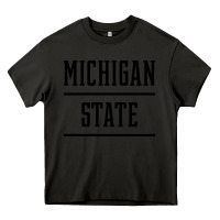 Asphalt Michigan MI State vintage Athletic Style Heavy Core Tee - artisFamous