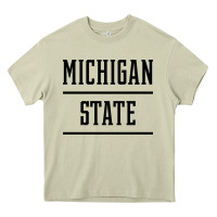 Mossy Michigan MI State vintage Athletic Style Heavy Core Tee - artisFamous