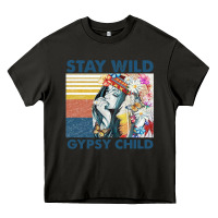 Asphalt stay wild gypsy child letter rainbow Heavy Core Tee - artisFamous