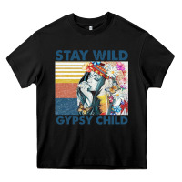 Stay Wild Gypsy Child Letter Rainbow Heavy Core Tee | Teevron