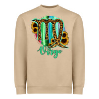 Mushroom Virgo Zodiac Sign Sunflower Leopard Serape Heavyweight Sweatshirt - RanaPortraitStore