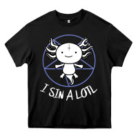 Black i sin a lotl hail satan pentagram Heavy Core Tee - artisFamous