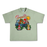 Oil Green summer gnomes  truck Urban Heavy Tee - CowhideDigitalArt