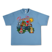 Pebble Blue summer gnomes  truck Urban Heavy Tee - CowhideDigitalArt
