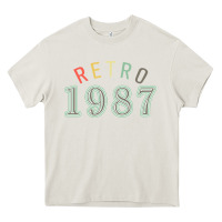 Cream Retro 1987 Heavy Core Tee - artisFamous