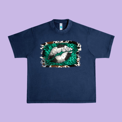 Soccer Lips Urban Heavy Tee Designed By Jasminsmagicworld