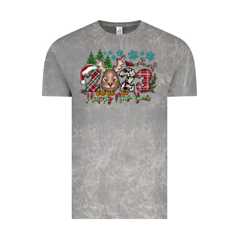 2023 Happy New Year Vintage Tee by CowhideDigitalArt | Teevron