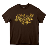 Chocolate Brown Gold2 Heavy Core Tee - artisFamous
