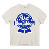 Cream pabst blue ribbon Heavy Core Tee - artisFamous