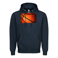 Navy basketball brushstroke Zipper Hoodie - Jasminsmagicworld