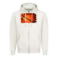 Oatmeal Heather basketball brushstroke Zipper Hoodie - Jasminsmagicworld