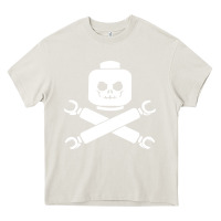 Cream block face pirate Heavy Core Tee - artisFamous