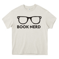 Cream book nerd Heavy Core Tee - artisFamous