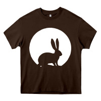Chocolate Brown bunny and full moon funny Heavy Core Tee - artisFamous