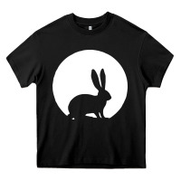 Black bunny and full moon funny Heavy Core Tee - artisFamous