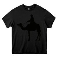 Black camel rider Heavy Core Tee - artisFamous