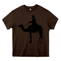 Chocolate Brown camel rider Heavy Core Tee - artisFamous