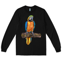Black blue throated macaw Long Sleeve Tee - LillyAllenDesigns