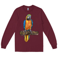 Burgundy blue throated macaw Long Sleeve Tee - LillyAllenDesigns