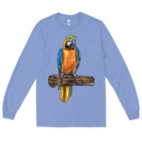 Colony Blue blue throated macaw Long Sleeve Tee - LillyAllenDesigns