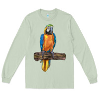 Matcha blue throated macaw Long Sleeve Tee - LillyAllenDesigns