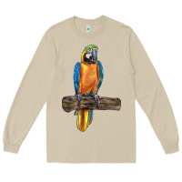 Mushroom blue throated macaw Long Sleeve Tee - LillyAllenDesigns