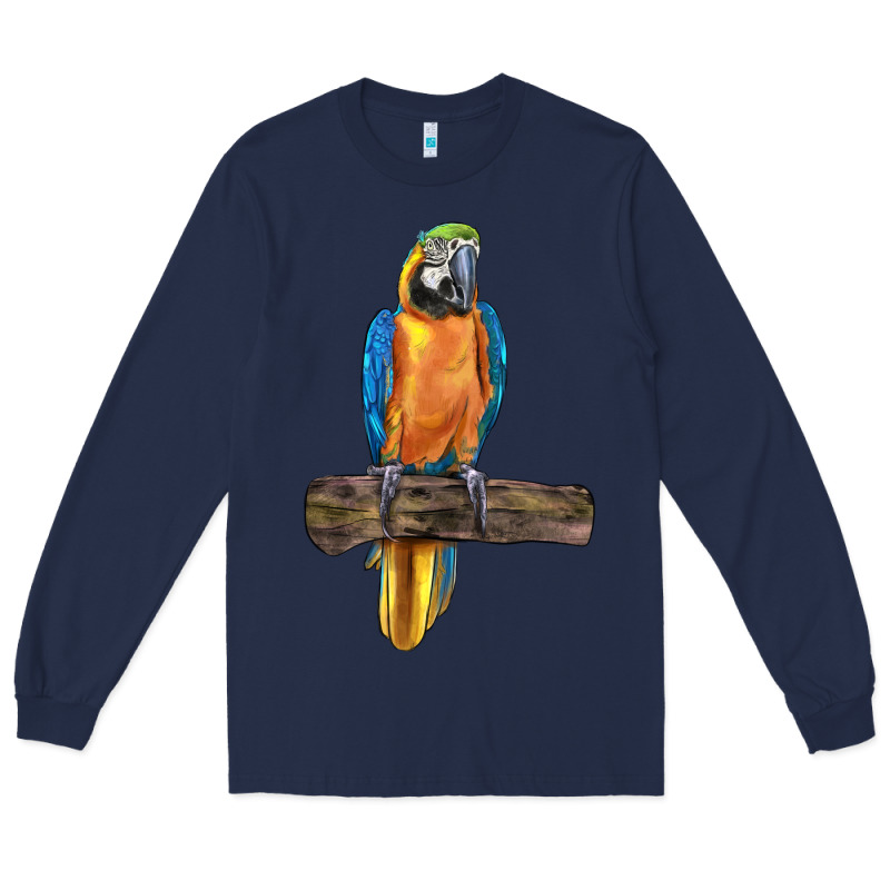 Blue Throated Macaw Long Sleeve Tee by LillyAllenDesigns | Teevron