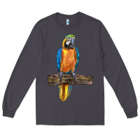 Smoke blue throated macaw Long Sleeve Tee - LillyAllenDesigns