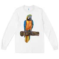 White blue throated macaw Long Sleeve Tee - LillyAllenDesigns