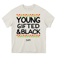 Young Gifted And Black African American Men Heavy Core Tee | Teevron