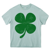 Arona distressed green four leaf clover Heavy Core Tee - artisFamous