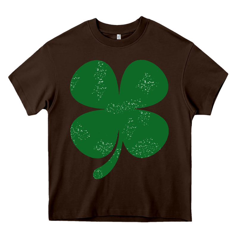 Distressed Green Four Leaf Clover Heavy Core Tee by artisFamous | Teevron