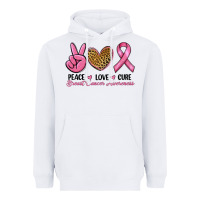 White peace love cure Heavyweight Hoodie - RanaPortraitStore