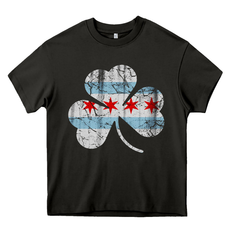 Irish Chicago Flag Shamrock Heavy Core Tee by artisFamous | Teevron