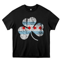 Black irish chicago flag shamrock Heavy Core Tee - artisFamous