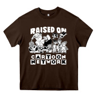 Chocolate Brown raised on cartoon network Heavy Core Tee - artisFamous
