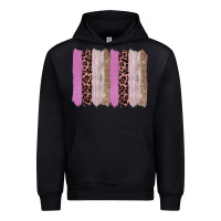 Black pink glitter leopard brushstroke background Urban Hoodie - RanaPortraitStore